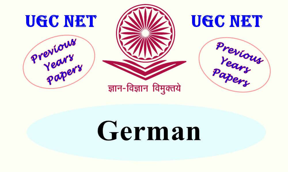 UGC NET German Previous Years Question Papers
